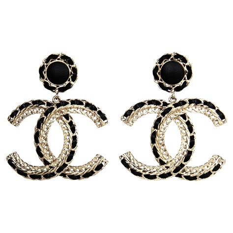 2022 chanel earrings|Chanel crochet earrings.